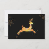 Cute Winter Reindeer Wedding RSVP Kaartje (Achterkant)
