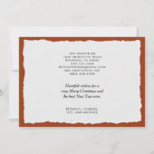 Cute Winter Robin Rust Gray Holiday Moving Aankondiging (Achterkant)