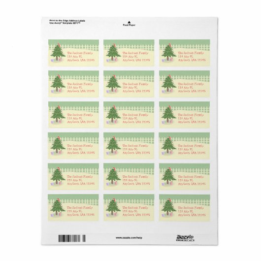 Cute Winter Scene Adresetiketten Etiket (Full Sheet)