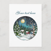 Cute Winter scene customizable  Briefkaart (Voorkant)