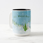 Cute Winter Scene Persoonlijke mok voor tweetonkof (Voorkant links)