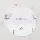 Cute Winter Scene With Little Bird In The Snow Kaart (Voorkant / Achterkant)