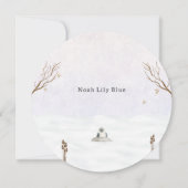 Cute Winter Scene With Little Bird In The Snow Kaart (Voorkant)