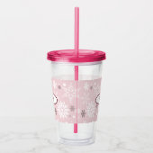 Cute Winter Snowflake Holiday Season Acryl Drinkbeker (Rechts)
