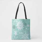 Cute Winter Snowflake Holiday Season Tote Bag (Voorkant)