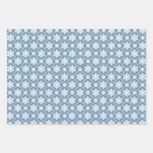 Cute Winter Snowflake Pattern Inpakpapier Vel (Voorkant 3)