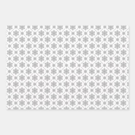 Cute Winter Snowflake Pattern Inpakpapier Vel (Voorkant 2)