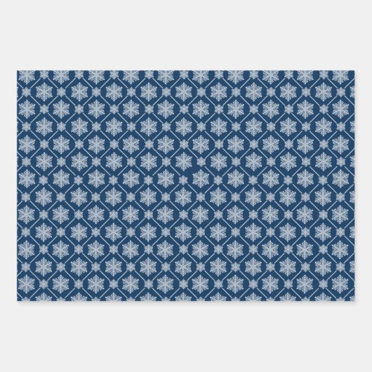 Cute Winter Snowflake Pattern Inpakpapier Vel (Voorkant)