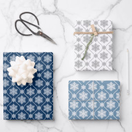 Cute Winter Snowflake Pattern Inpakpapier Vel