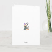 Cute Winter Snowflakes Blue Baby Dog Feestdagen Kaart (Achterkant)