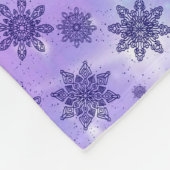 Cute Winter Snowflakes Blue Baby Owl Pet Fleece Deken (Hoek)