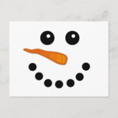 Cute Winter Snowman Face Festive Feestdagen Cartoo Briefkaart (Voorkant)