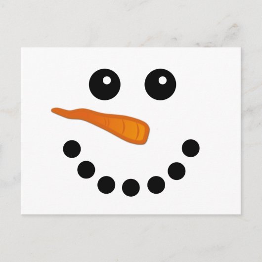 Cute Winter Snowman Face Festive Feestdagen Cartoo Briefkaart (Voorkant)