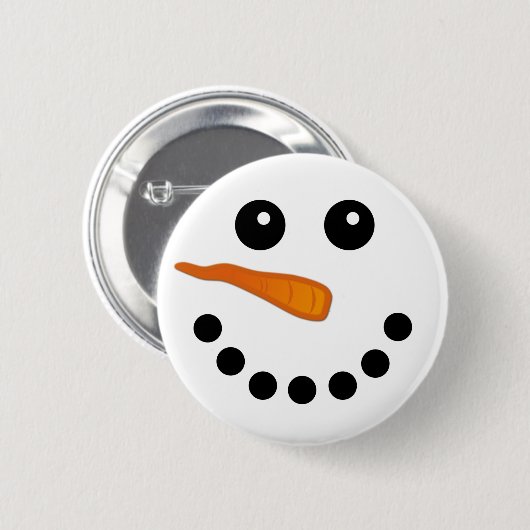 Cute Winter Snowman Face Holiday Pinback Buttonnen Ronde Button 5,7 Cm (Voorkant /achterkant)