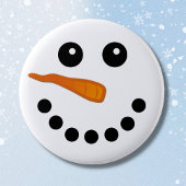 Cute Winter Snowman Face Holiday Pinback Buttonnen Ronde Button 5,7 Cm