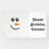 Cute Winter Snowman Face Spandoek (Horizontaal)