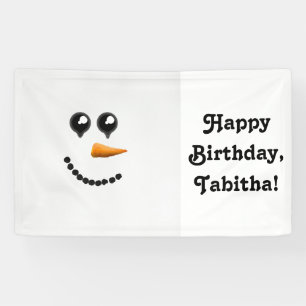 Cute Winter Snowman Face Spandoek