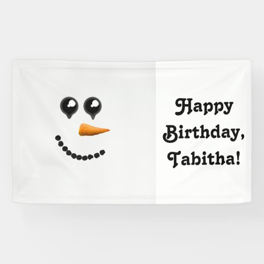 Cute Winter Snowman Face Spandoek (Horizontaal)