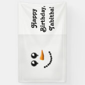 Cute Winter Snowman Face Spandoek (Verticaal)
