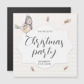 Cute Winter Sparrow Waterverf Illustratie (Voorkant / Achterkant)