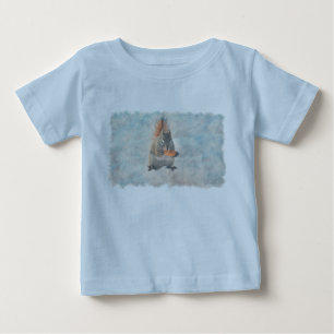 Cute Winter Squirrel met een pinda