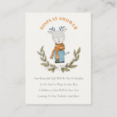 Cute Winter Sweater Reindeer Display Baby shower Informatiekaartje (Voorkant)