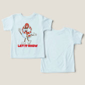 Cute winter-themed design with playful snow (Ontwerp Voorkant & Achterkant)