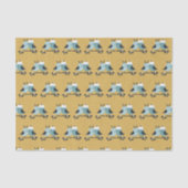 Cute Winter Tortelduifjes Illustrated Pattern Tissuepapier (Voorkant)