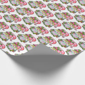 Cute Winter Waterverf Kerstmis Garden Gnome Cadeaupapier (Hoek)