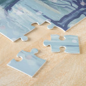 Cute Winter Waterverf Santa Claus Snowman Legpuzzel (Zijkant)