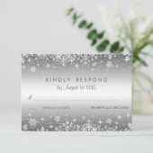 Cute winter Wedding RSVP Card (Staand voorkant)