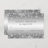 Cute winter Wedding RSVP Card (Voorkant / Achterkant)