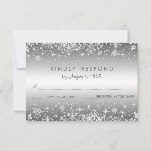 Cute winter Wedding RSVP Card Kaartje (Voorkant)
