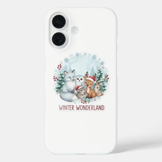 Cute Winter Wonderland Creatures iPhone/iPad Case (Achterkant)