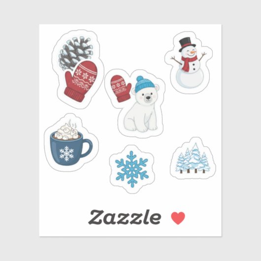 Cute Winter Wonderland Sticker Pack (Vel)