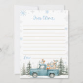 Cute Winter Woodland Birthday Time Capsule Card Bedankkaart (Voorkant)
