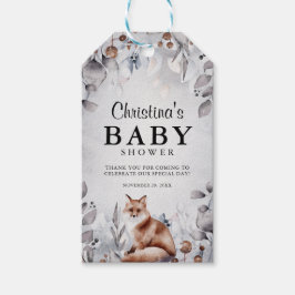 Cute Winter Woodland Waterverf Baby shower Favor Cadeaulabel