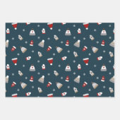 Cute Winter Wool Pet & Glove pattern Inpakpapier Vel (Voorkant 2)