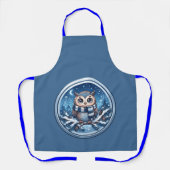 Cute Winteruilornament Schort (Voorkant)