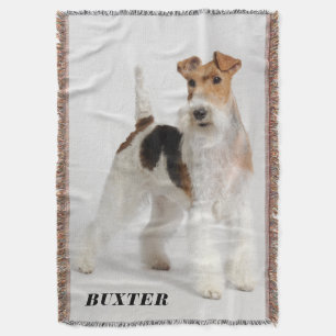 Cute Wire Fox Terrier Dog Photo Deken