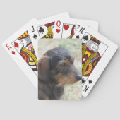 Cute Wire Haire Daschund Pokerkaarten (Achterkant)