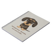 Cute Wirehaered Dachshund Cartoon Dog Notitieboek (Linkerzijde)