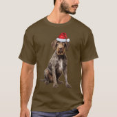 Cute Wirehaired Pointer Dog Lover Funny Christmas T-shirt (Voorkant)