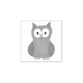 Cute Wise Barn Owl Cartoon Bird Animal Rubberstempel (Afrduk)