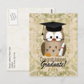 Cute Wise Owl Afstuderen Briefkaart (Voorkant / Achterkant)