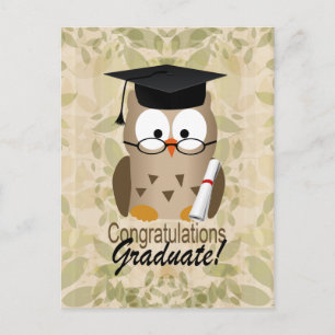 Cute Wise Owl Afstuderen Briefkaart
