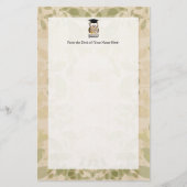 Cute Wise Owl Afstuderen Briefpapier (Voorkant)