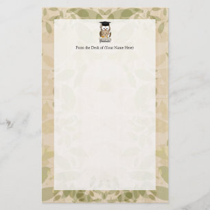 Cute Wise Owl Afstuderen Briefpapier
