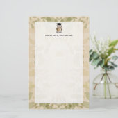 Cute Wise Owl Afstuderen Briefpapier (Staand voorkant)