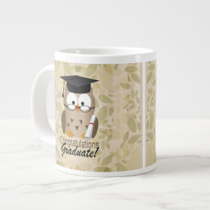 Cute Wise Owl Afstuderen Grote Koffiekop